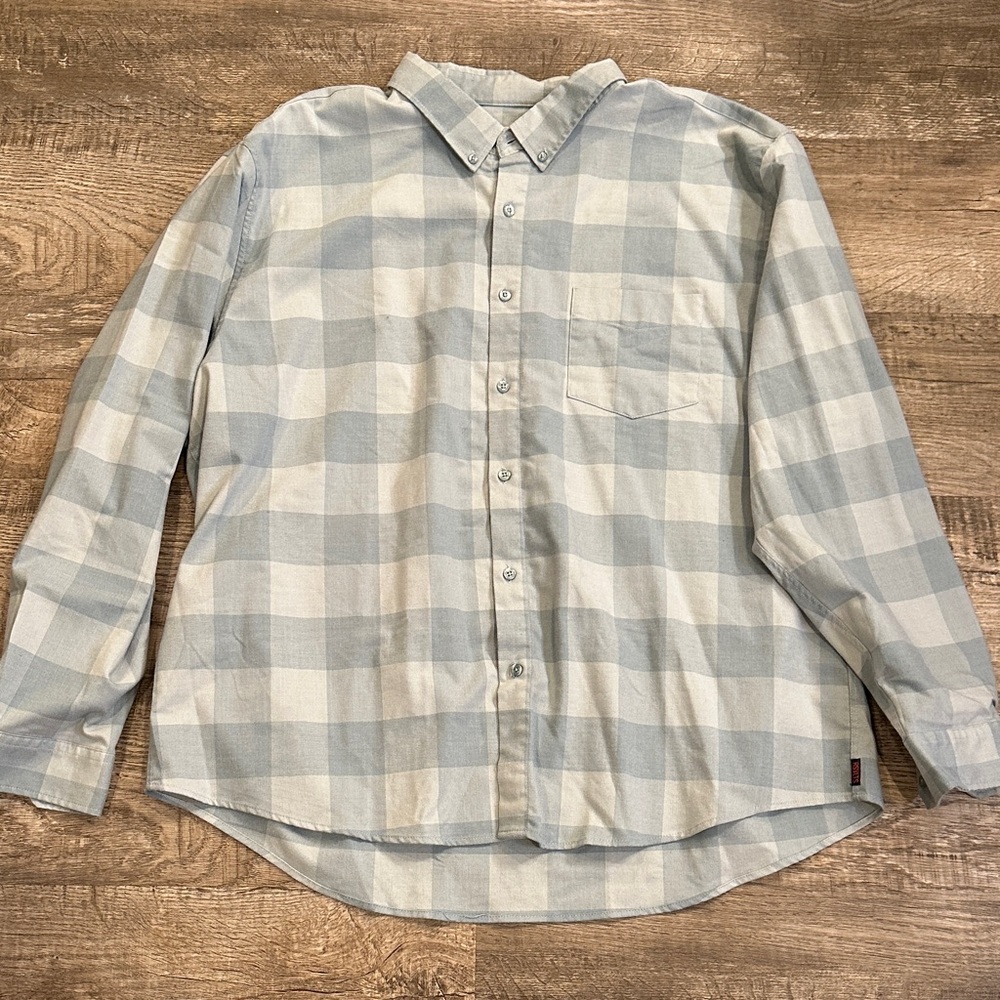 RSLVT's Borland Flannel‎ Men's 3XL Blue Plaid Shirt